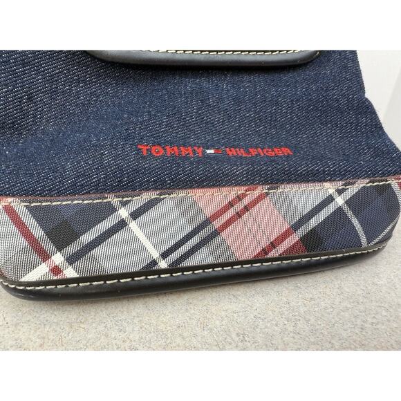 Y2K‎ Vintage Tommy Hill Plaid Denim Mini Backpack Retro Style - Picture 2 of 16